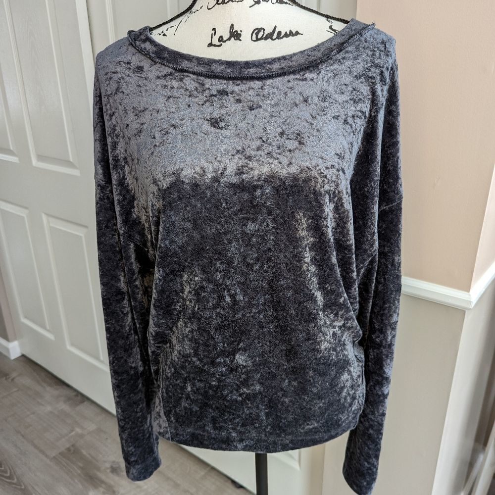 Free People crushed velvet top